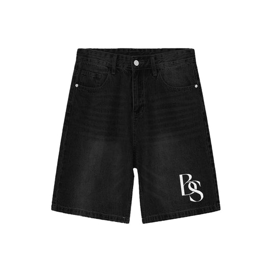 Black Denim Jean Shorts